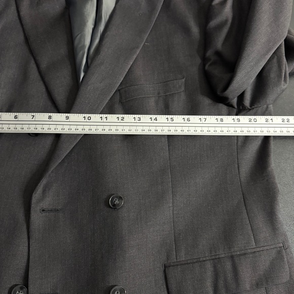 Calvin Klein Extreme Slim Fit Charcoal Wool Double Breasted Blazer 44R - Picture 6 of 10